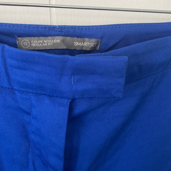 Smart Set Straight Leg Pant Blue Ankle/Cropped Size 12 - Picture 2 of 4